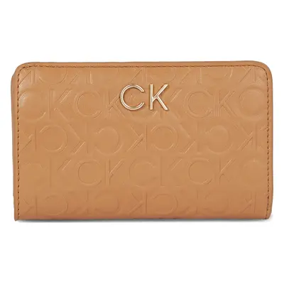 Dámská peněženka Calvin Klein Re-Lock Bifold Fr Wallet Emb K60K611318 Hnědá