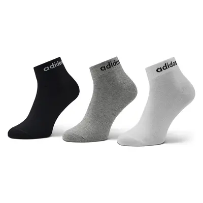 Nízké ponožky Unisex adidas Think Linear Ankle Socks 3 Pairs IC1306 Šedá