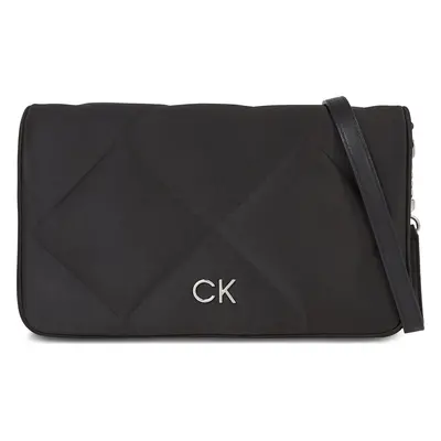 Kabelka Calvin Klein Re-Lock Quilt Shoulder Bag-Satin K60K611300 Černá