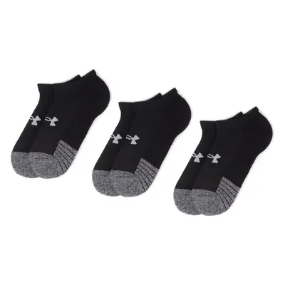 Sada 3 párů nízkých ponožek unisex Under Armour Heatgear No Show Sock 1346755-001 Černá