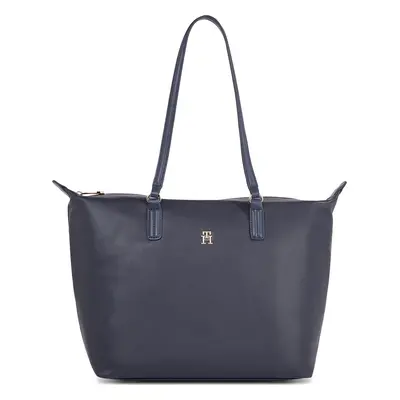 Kabelka Tommy Hilfiger Poppy Plus Tote AW0AW15856 Tmavomodrá