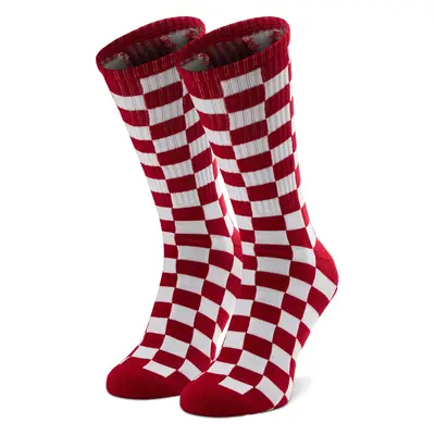 Pánské klasické ponožky Vans Checkerboard Crew VN0A3H3ORLM1 Červená