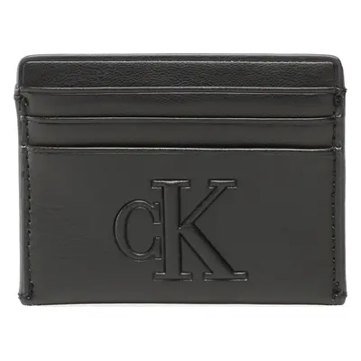 Pouzdro na kreditní karty Calvin Klein Jeans Sculpted Cardholder 6Cc Pipping K60K610349 Černá