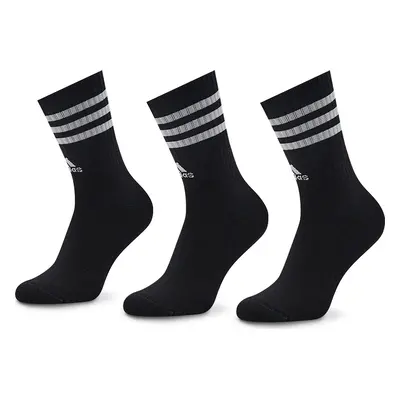 Klasické ponožky Unisex adidas 3-Stripes Cushioned Crew Socks 3 Pairs IC1321 Černá