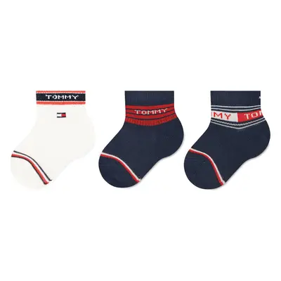 Sada 3 párů dětských vysokých ponožek Tommy Hilfiger 701220278 Barevná