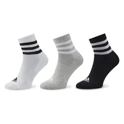 Nízké ponožky Unisex adidas 3-Stripes Cushioned Sportswear Mid-Cut Socks 3 Pairs IC1318 Šedá