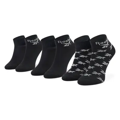 Sada 3 párů vysokých ponožek unisex Reebok Cl Fo Ankle Sock 3P GG6675 Černá