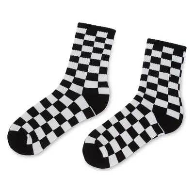 Dámské klasické ponožky Vans Checkerboard Crew VN0A3H3NHU0 r.38,5/42 Černá