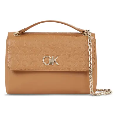 Kabelka Calvin Klein Re-Lock Ew Conv Crossbody-Emb K60K611533 Hnědá