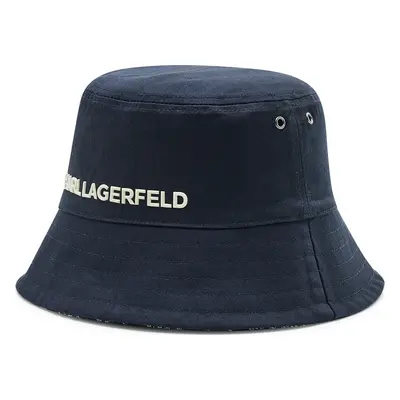 Klobouk KARL LAGERFELD Bucket 221W3409 Tmavomodrá