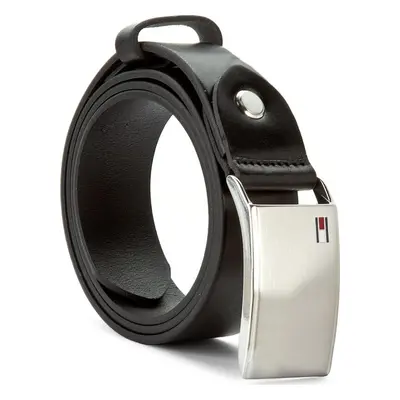 Pánský pásek Tommy Hilfiger Th Plaque Belt 3.5 Adj AM0AM01995 Černá