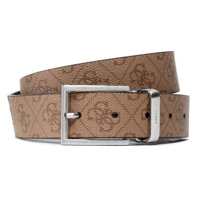 Pánský pásek Guess Vezzola Adj & Rev Belt BM7541 LEA35 Hnědá