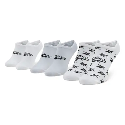 Sada 3 párů nízkých ponožek unisex Reebok Cl Fo Invisible Sock 3P GG6678 Bílá