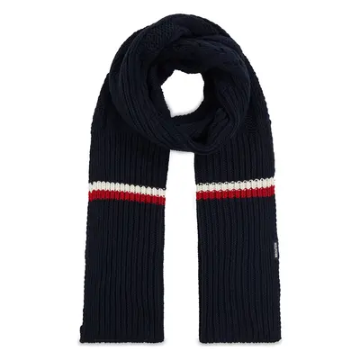 Šál Tommy Hilfiger Monotype Chunky Knit Scarf AM0AM11507 Tmavomodrá