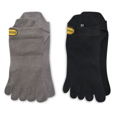 Sada 2 párů kotníkových ponožek unisex Vibram Fivefingers Pack Sock S15N23P Černá