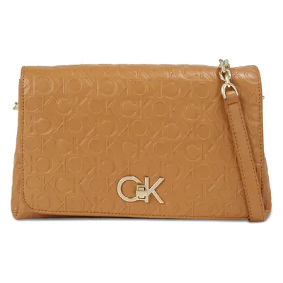 Kabelka Calvin Klein Re-Lock Shoulder Bag Md - Emb K60K611061 Hnědá