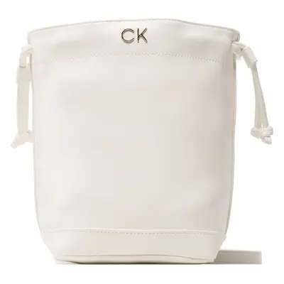 Kabelka Calvin Klein Jeans Re-Lock Drawstring Bag Mini K60K610450 Bílá