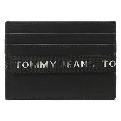 Pouzdro na kreditní karty Tommy Jeans Tjm Essential Leather Cc Holder AM0AM11219 Černá