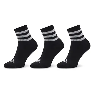 Nízké ponožky Unisex adidas 3-Stripes Cushioned Sportswear Mid-Cut Socks 3 Pairs IC1317 Černá