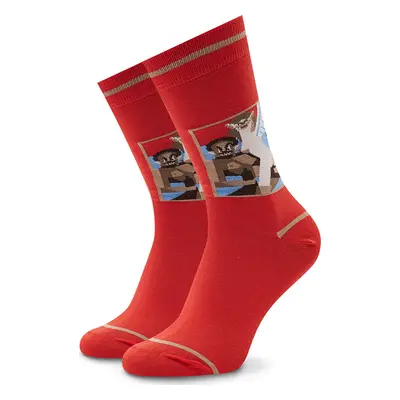 Klasické ponožky Unisex Stereo Socks Wet Nightmare Červená