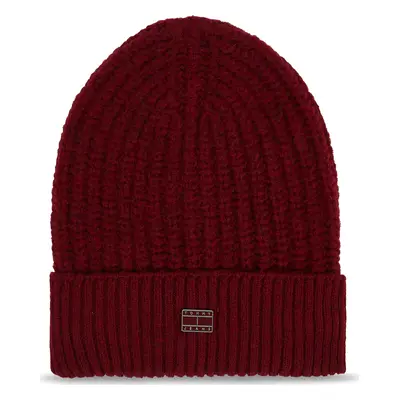 Čepice Tommy Jeans Tjw Cosy Knit Beanie AW0AW15462 Fialová