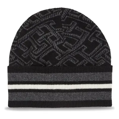 Čepice Tommy Hilfiger Th Monogram Aop Beanie AM0AM11499 Černá