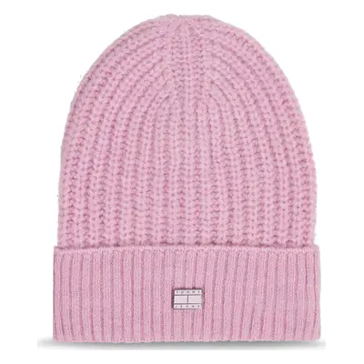 Čepice Tommy Jeans Tjw Cosy Knit Beanie AW0AW15462 Růžová