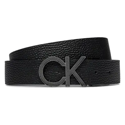 Pánský pásek Calvin Klein Adj/Rev Ck Pique Metal 35Mm K50K511337 Černá