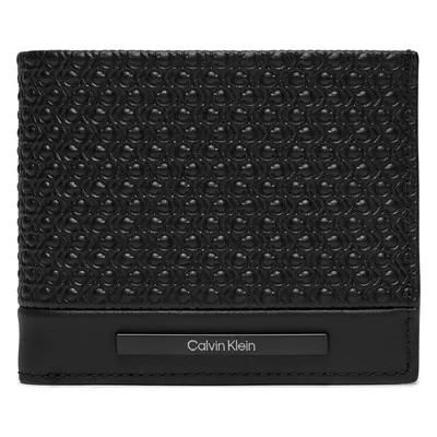 Velká pánská peněženka Calvin Klein Modern Bar Bifold 6Cc W/Bill K50K511374 Černá