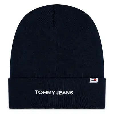 Čepice Tommy Jeans Linear Logo AW0AW15843 Tmavomodrá