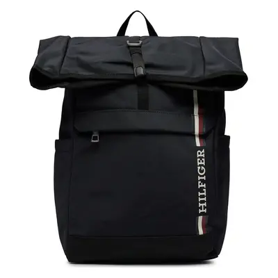 Batoh Tommy Hilfiger Th Monotype Rolltop Backpack AM0AM11792 Tmavomodrá