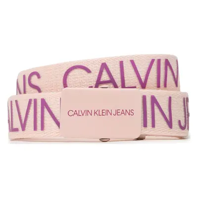 Dětský pásek Calvin Klein Jeans Canvas Logo Belt IU0IU00125 Růžová