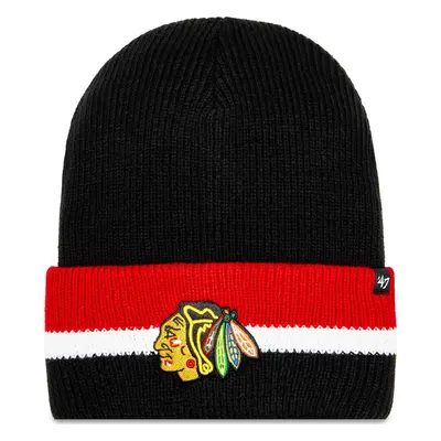 Čepice 47 Brand NHL Chicago Blackhawks Split Cuff 47 H-SPLCC04ACE-BKA Černá