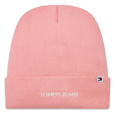 Čepice Tommy Jeans Tjw Linear Logo Beanie AW0AW15843 Růžová