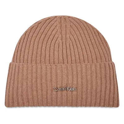 Čepice Calvin Klein Ck Must Logo Beanie K60K611401 Fialová