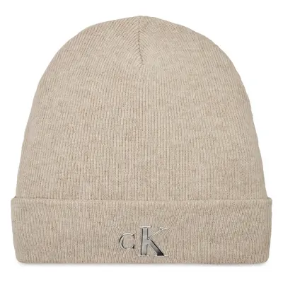 Čepice Calvin Klein Jeans Minimal Monogram Beanie K60K611542 Šedá