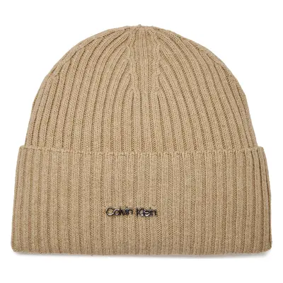 Čepice Calvin Klein Ck Must Logo Beanie K60K611401 Šedá