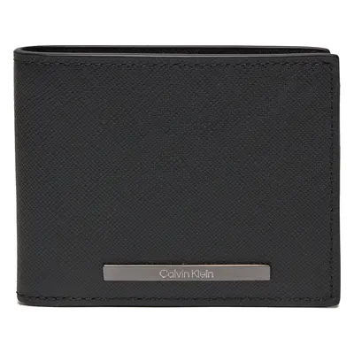 Velká pánská peněženka Calvin Klein Modern Bar Bifold 6Cc W/Bill K50K511672 Černá