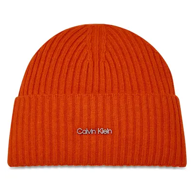 Čepice Calvin Klein Ck Must Logo Beanie K60K611401 Oranžová