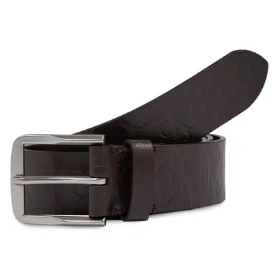 Pánský pásek Calvin Klein Jeans Classic Flat Lthr Belt 35Mm Aop K50K511518 Hnědá