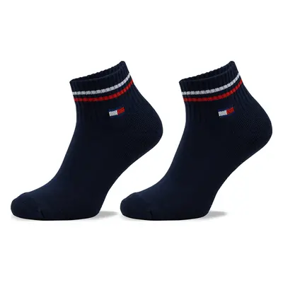 Sada 2 párů nízkých ponožek unisex Tommy Hilfiger 701228177 Tmavomodrá