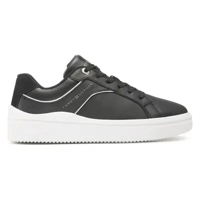 Sneakersy Tommy Hilfiger Feminine Court Sneaker FW0FW07122 Černá