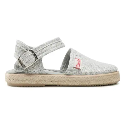 Espadrilky Cienta 40013 Stříbrná