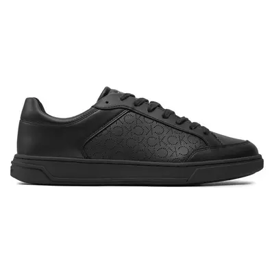 Sneakersy Calvin Klein Low Top Lace Up Lth Perf Mono HM0HM01428 Černá