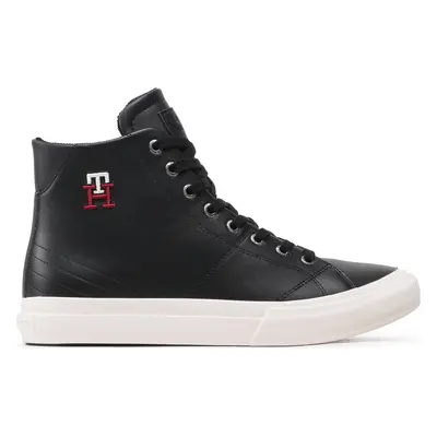 Sneakersy Tommy Hilfiger Th Hi Vulc Street Leather FM0FM04739 Černá