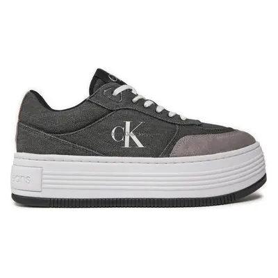 Sneakersy Calvin Klein Jeans Bold Platf Low Lace Mix Ml Btw YW0YW01433 Černá