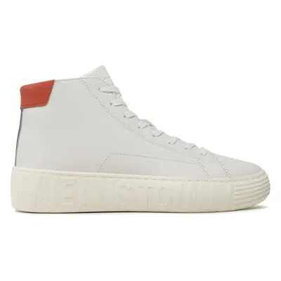 Sneakersy Tommy Jeans Tjm Outsole Mid Cut EM0EM01218 Bílá