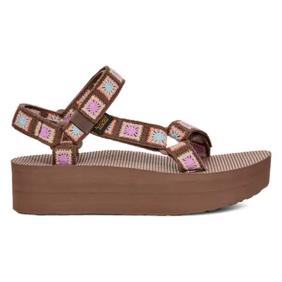 Sandály Teva Flatform Universal Crochet 1150210 Hnědá