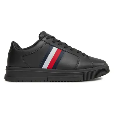 Sneakersy Tommy Hilfiger Supercup Lth Stripes Ess FM0FM04895 Černá