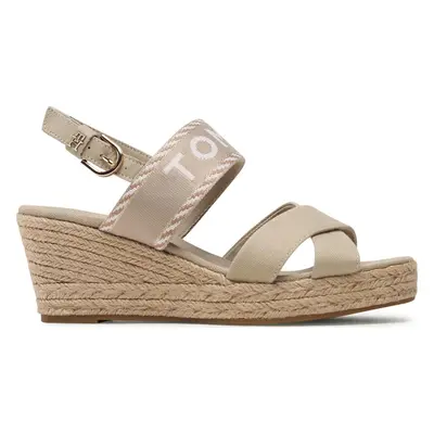 Espadrilky Tommy Hilfiger Seasonal Webbing Mid Wedge FW0FW07091 Béžová